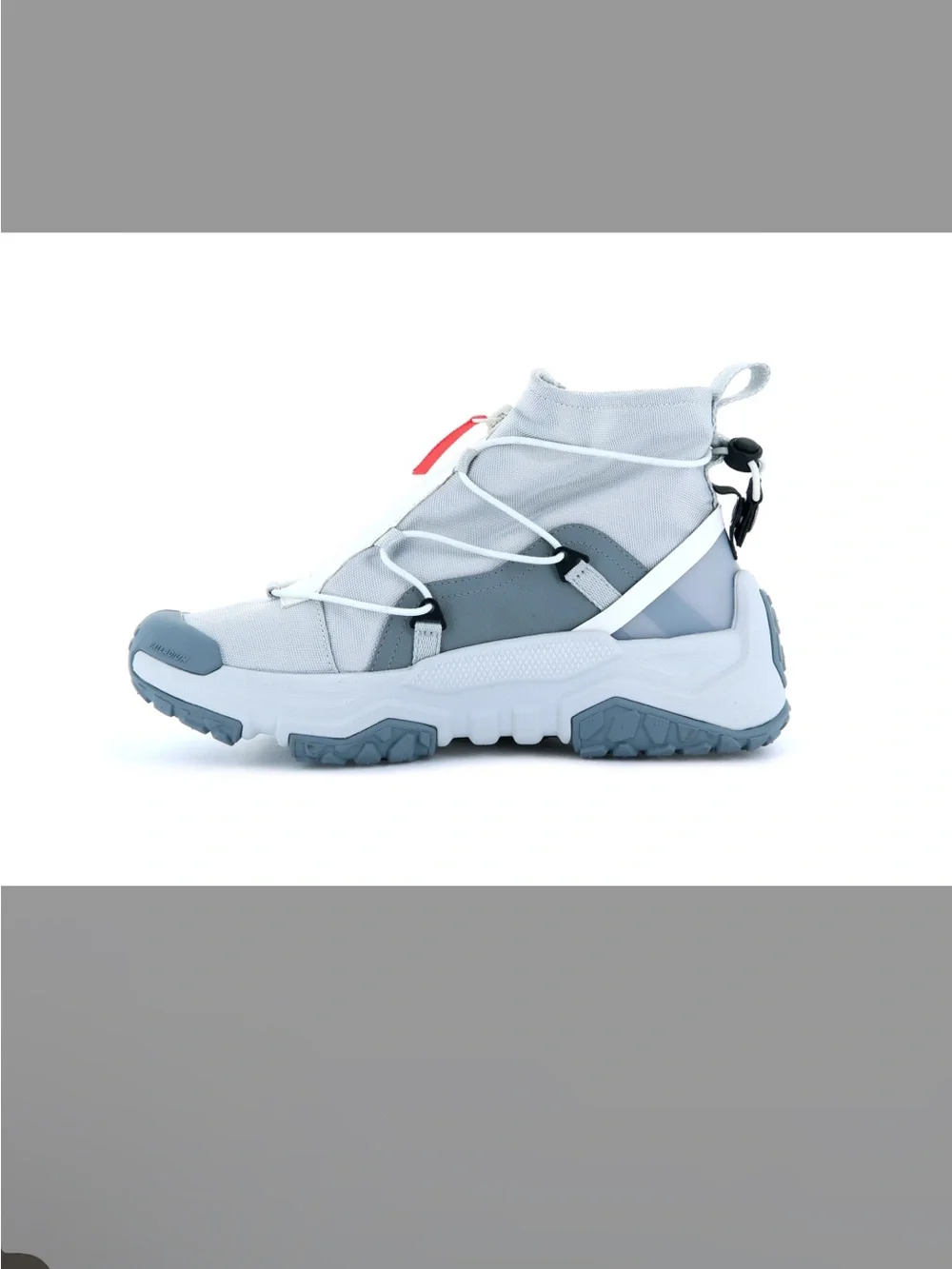 Palladium Unisex Light Gray High-Top Winter Boots Off Grid Zip